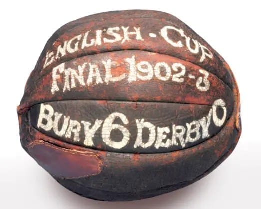 Ballon du match de la finale de FA Cup 1903 remportée par Bury 