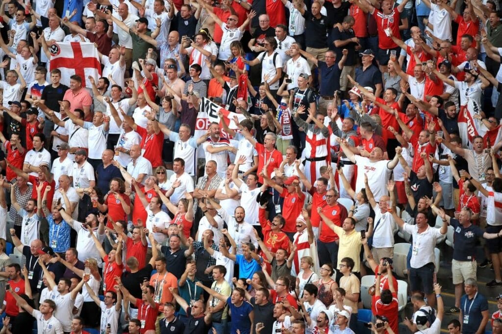 Les supporters de l’Angleterre