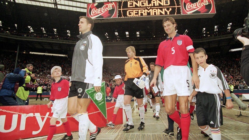 Angleterre-Allemagne, match de qualification pour le Mondial 2002 et dernier dans le Wembley original. Crédits : Betfect