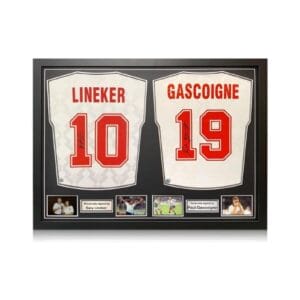 Lineker et Gascoigne maillots signés